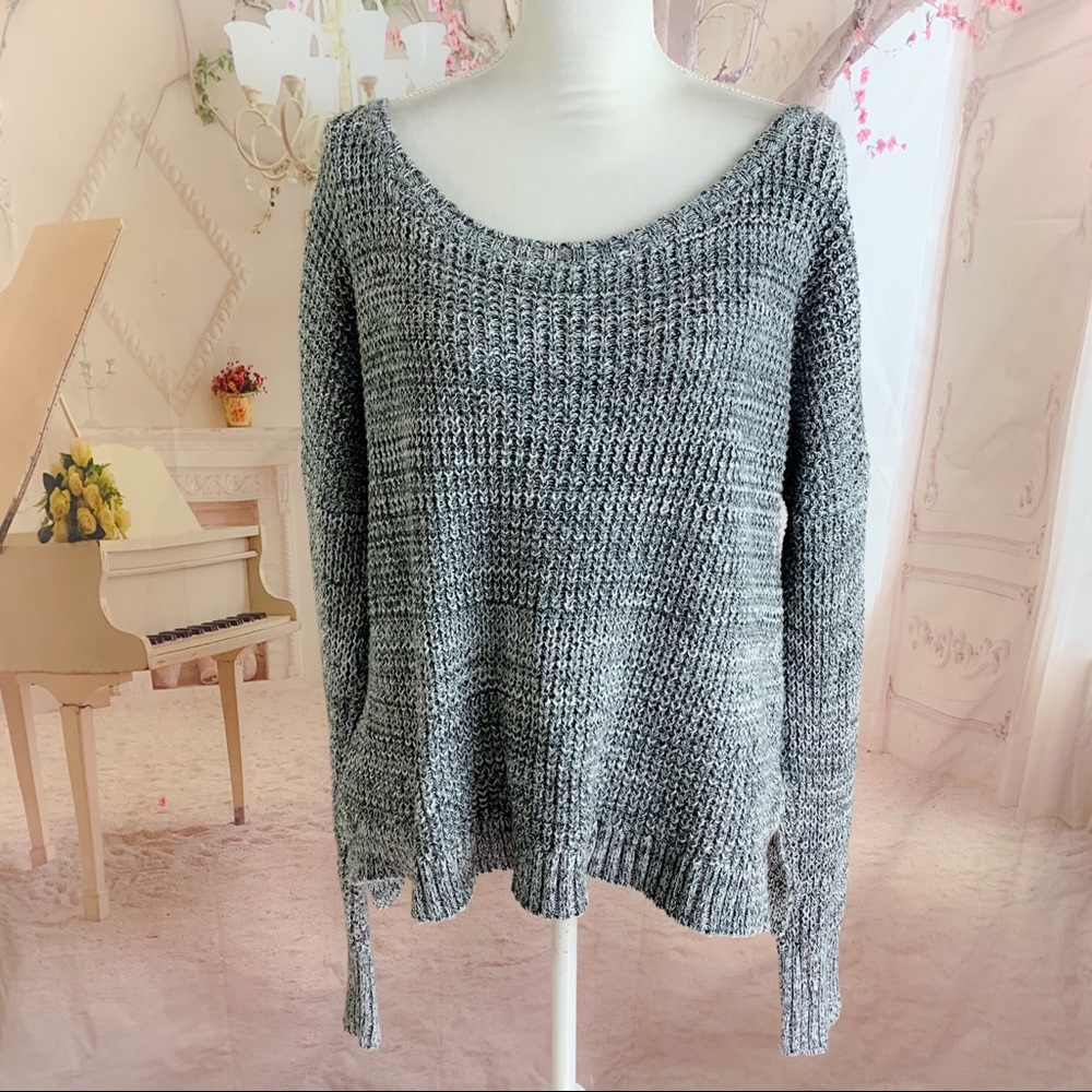 Victoria Secret Gray Knit Chunky Sweater